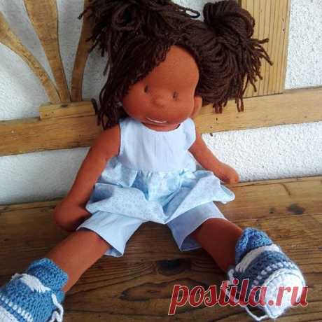 Abena is ready now ❤#waldorfinspireddoll #steinerdoll #softtoy #handmade #etsydolls #waldorfpuppen #bemkadoll