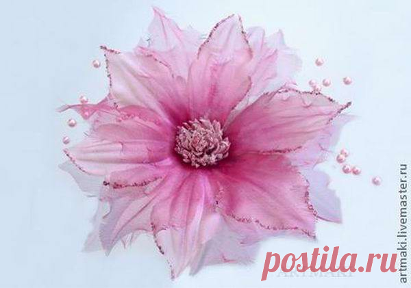 Как сделать цветок из ткани своими руками. Клематис Эжен