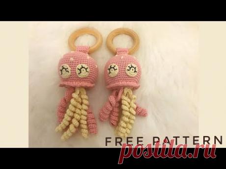 Amigurumi Denizanası Diş Kaşıyıcı  (Amigurumi Jellyfish Teether tutorial)(ENG SUBS ON)