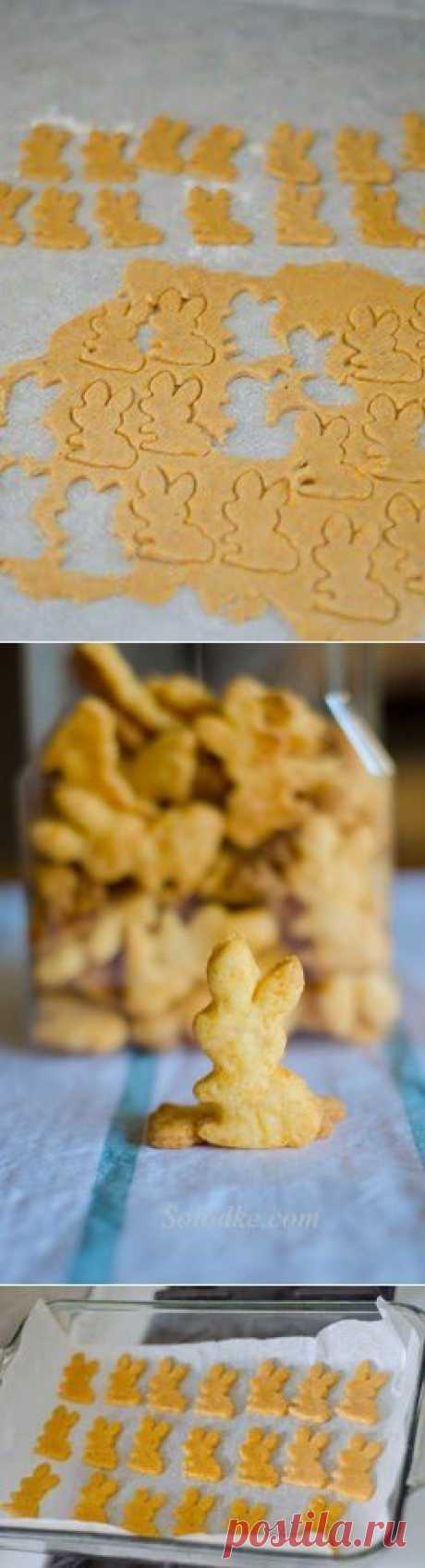 Простое сырное печенье Зайчики