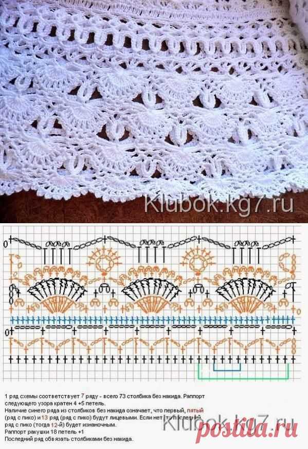 Красивый узор крючком. | Клубок