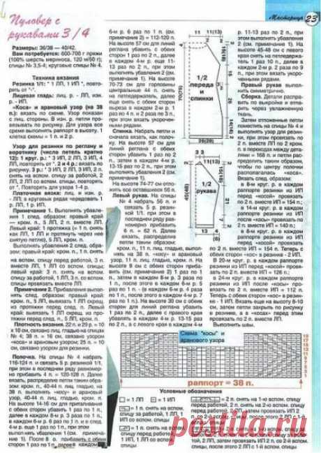 Туника спицами с рукавами 3/4 описание. Вязание туники спицами с описанием | Я Хозяйка