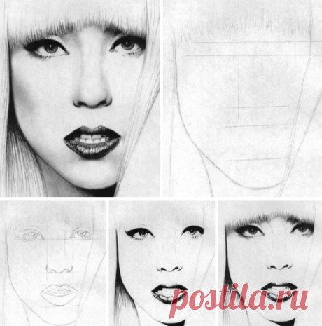 Портрет карандашом поэтапно