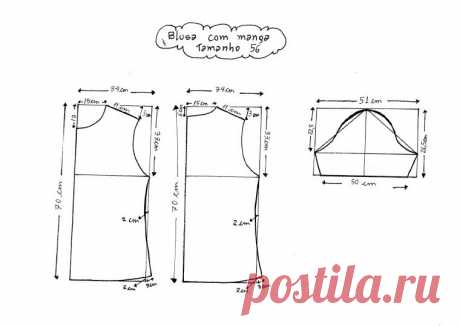 Выкройка_Блуза р-р 36-56_Women's blouse. Size 36-56 - Ярмарка Мастеров - ручная работа, handmade