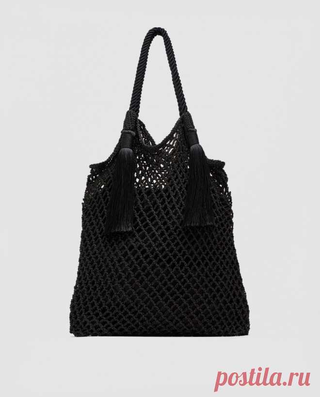 СЕТЧАТАЯ СУМКА - МЕШОК С КИСТОЧКАМИ-Смотреть все-СУМКИ-ЖЕНЩИНЫ | ZARA Российская Федерация
