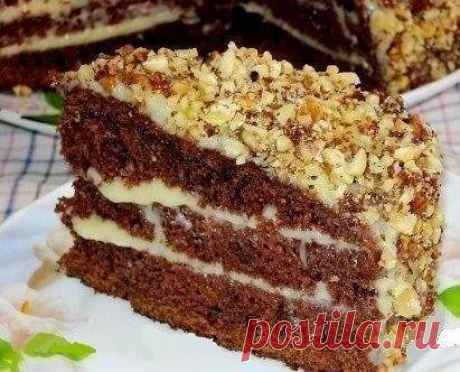 Шоколадный торт на кефире «Фантастика» | Самые вкусные кулинарные рецепты
