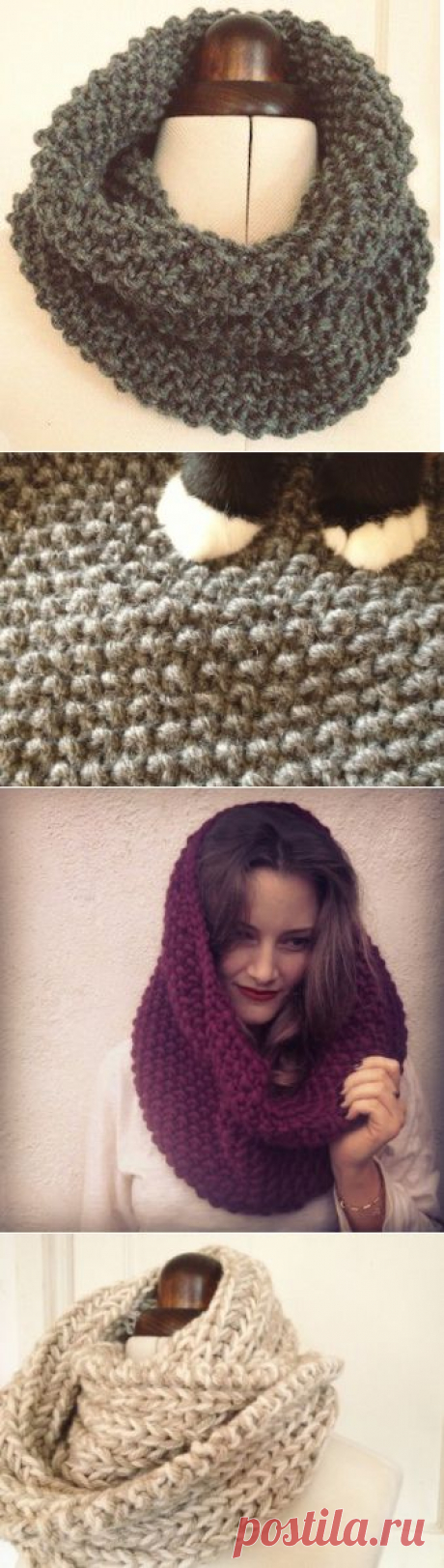 Как связать шарф-хомут самой | Ladiesvenue