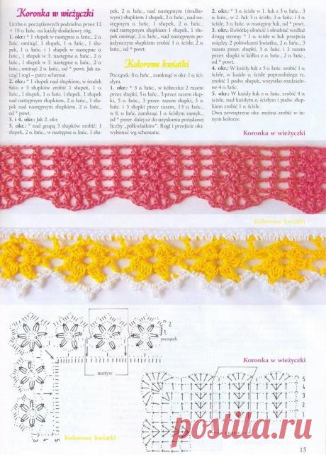 Irish crochet &amp;: Отделочные вставки и кружевные края (крючок).