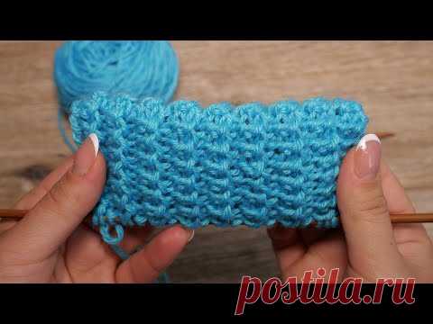 Резинка спицами для изделий с отворотом | «Rib Lapel» knitting pattern