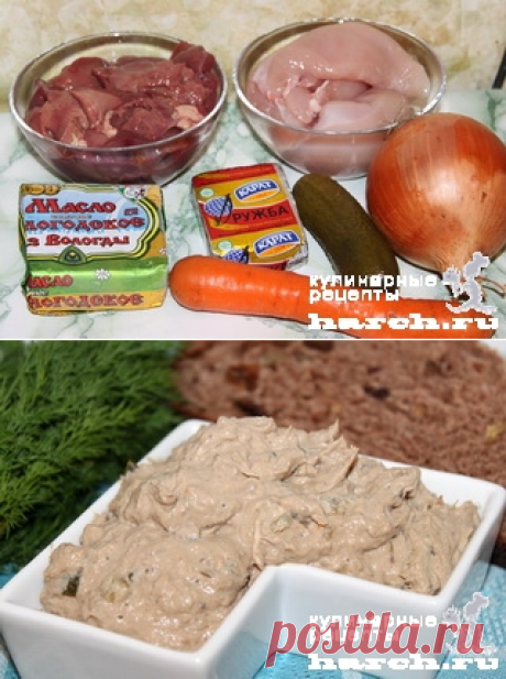 Куриный паштет с печенью и плавленым сыром