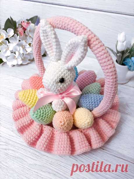 PDF Пасхальный декор крючком. FREE crochet pattern; Аmigurumi animal patterns. Амигуруми схемы и описания на русском. Вязаные игрушки и поделки своими руками #amimore - Пасха, заяц, зайчик, пасхальные украшения, кролик, зайчонок, зайка, крольчонок.