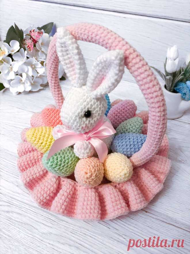 PDF Пасхальный декор крючком. FREE crochet pattern; Аmigurumi animal patterns. Амигуруми схемы и описания на русском. Вязаные игрушки и поделки своими руками #amimore - Пасха, заяц, зайчик, пасхальные украшения, кролик, зайчонок, зайка, крольчонок.