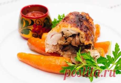 Фаршированные куриные окорочка в духовке - пошаговый рецепт с фото на Повар.ру