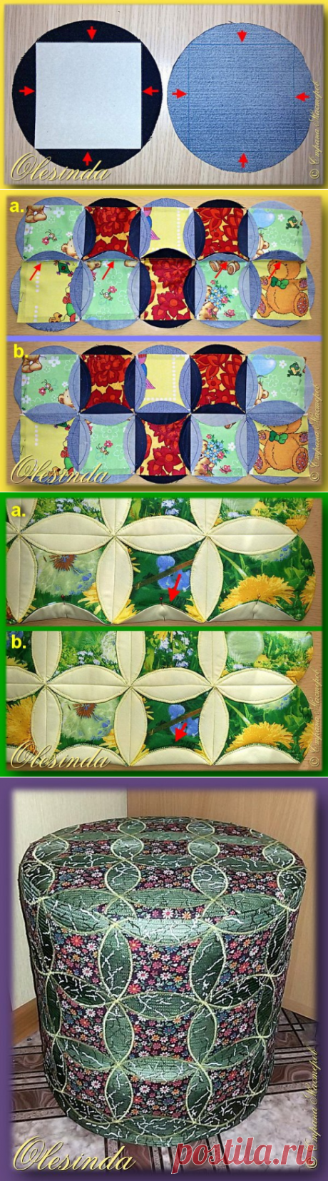 Варианты изготовления блоков «Кафедральные окна» в пэчворке - Сам себе волшебник