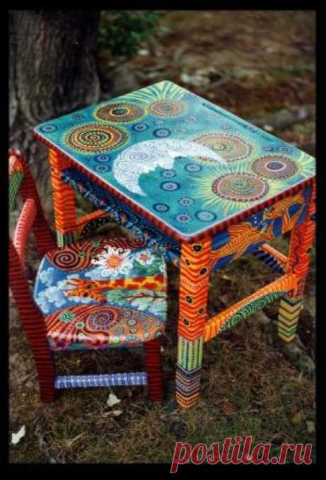 painted desk -- special order by Rebecca Waring-Crane