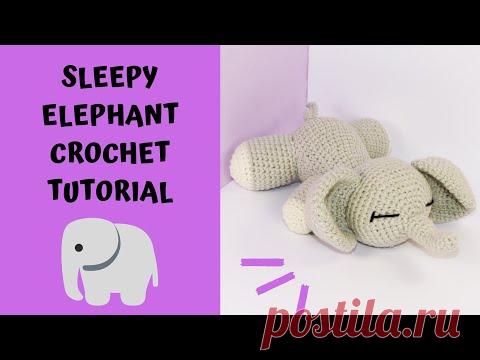 Crochet Elephant Amigurumi 🐘 FREE video tutorial DIY, easy and cute Animal