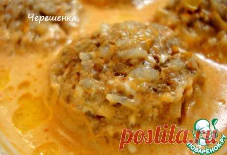 Тефтели с грибами в томатно-сметанном соусе - кулинарный рецепт