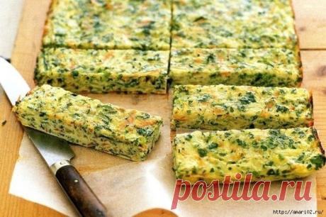 Диетические блюда: Кабачковый омлет с отрубями