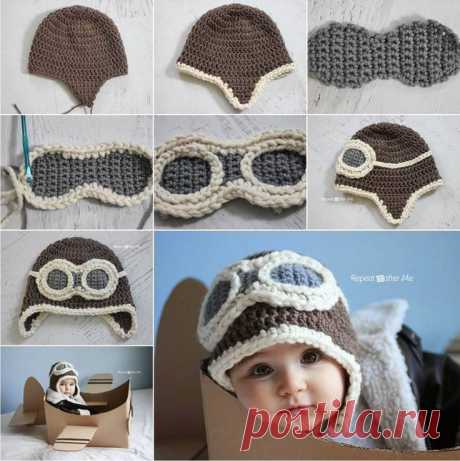 Crochet Aviator Hat