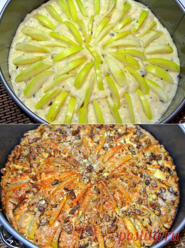 Яблочный пирог с орехами - Простые рецепты Овкусе.ру