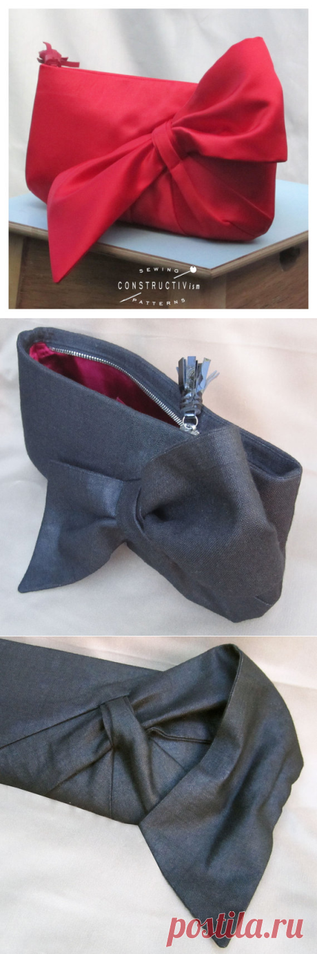 Clutch Sewing Pattern Bow Purse Digital by ConstructivPatterns