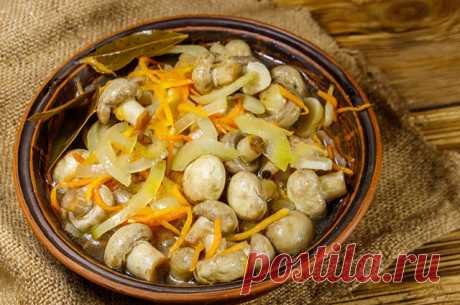Маринованные грибы с морковью, луком и специями — Домашние заботы