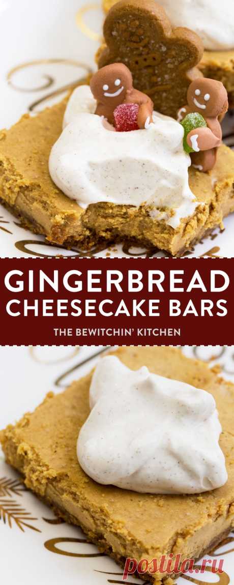 Gingerbread Cheesecake Bars | The Bewitchin' Kitchen