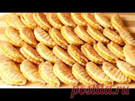 МНОГО ТВОРОЖНОГО Печенья 😋 из МИНИМУМА Продуктов! Простой рецепт Печенья Ракушки с Яблоком! Cookies