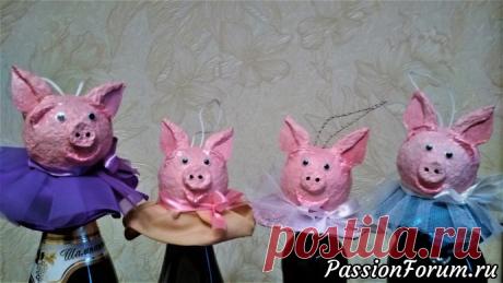 Поросята на бутылку или ёлку. - запись пользователя Ksana в сообществе Рукодельный магазинчик в категории Куплю-продам