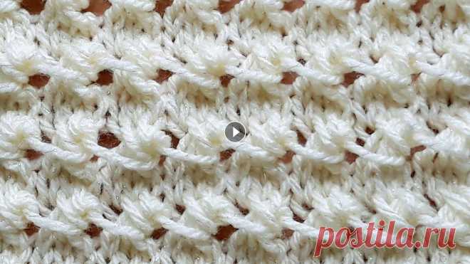 Красивый, несложный ажурный узор спицами для летних изделий - кофточки, джемпера, кардигана .