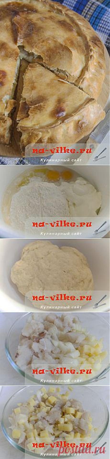 Пирог с рыбой и картошкой на пресном тесте – рецепт с фото