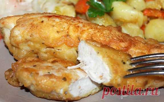 Сочные куриные грудки в кляре