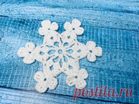 Мастер-класс по вязаной крючком снежинке | Снежинка 10 | | Повязули. Мастер-классы по вязанию крючком | Пульс Mail.ru