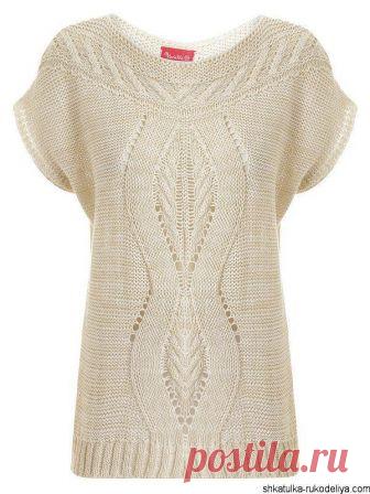 Туника от бразильского дизайнера Марии Фило. Спицами. Схемы. / shkatulka-rukodeliya.com