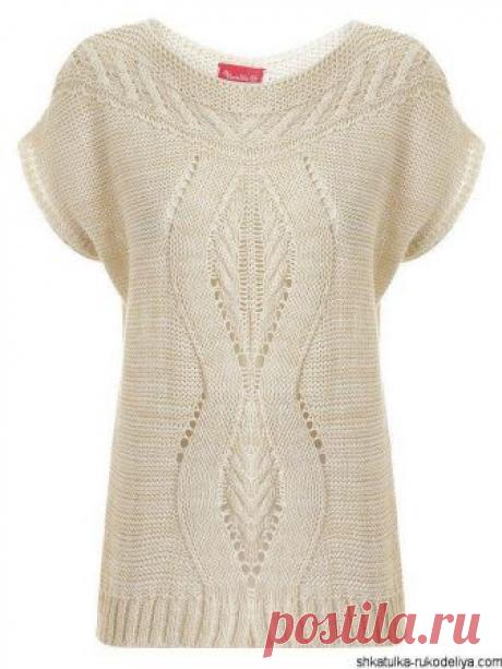 Туника от бразильского дизайнера Марии Фило. Спицами. Схемы. / shkatulka-rukodeliya.com