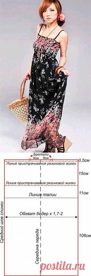 Длинное платье из шифона | Искусница