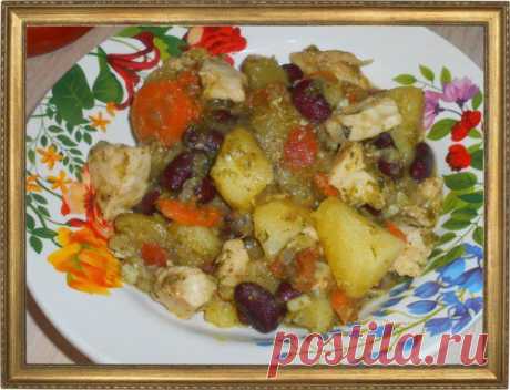 РАГУ ИЗ КАБАЧКА И КУРИЦЫ.