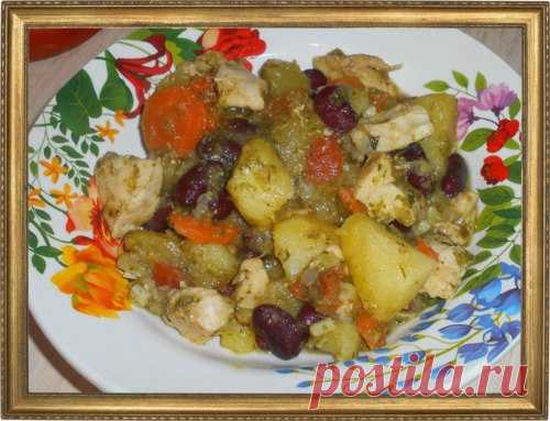 РАГУ ИЗ КАБАЧКА И КУРИЦЫ.