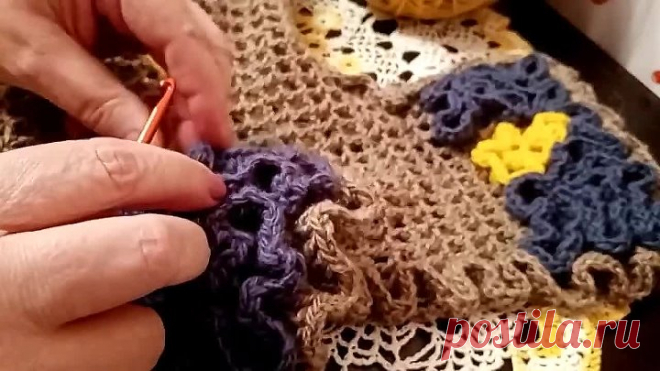 Замечательный коврик из кавказкой пряжи
