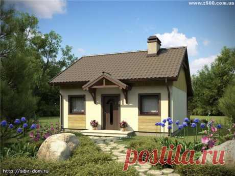 Функциональный одноэтажный загородный дом 44 кв.м