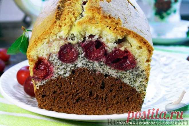 Кекс с какао, маком и вишней, который легко повторить и невозможно забыть!