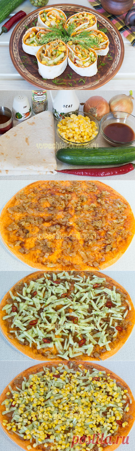 ✔️Лаваш с постной начинкой из овощей – рецепт с фото