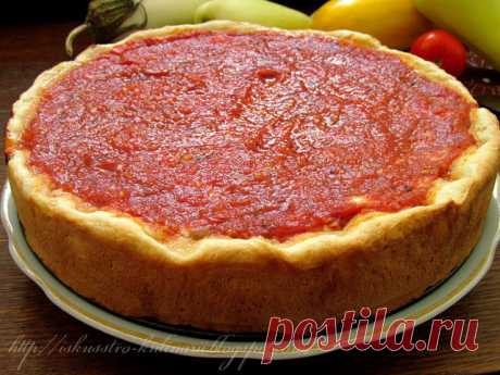 Постигая искусство кулинарии... : Глубокая пицца по-чикагски (Chicago-style deep dish pizza)