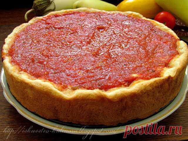 Постигая искусство кулинарии... : Глубокая пицца по-чикагски (Chicago-style deep dish pizza)