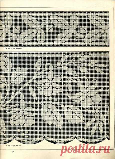 Филейные узоры. 1908 год. Книга - 287429 - Страна вязания "Ярния"