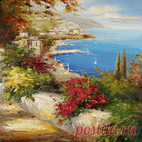 Солнечная палитра красок в пейзажах художника Peter Bell.