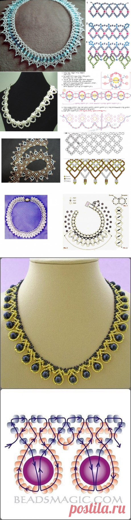 Колье из бисера и бусин — DIYIdeas