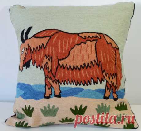 Kashmir Woolen Threads Cushion Covers- 16×16 Standard Size – GingerBandar