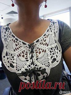 Вязание крючком + ткань. (Идеи из интернета)