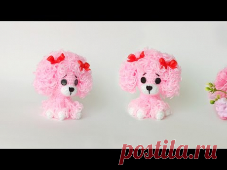 💝 Все хотят купить 🌸 Еле успеваю вязать / Как вязать щенка - розовый ПУДЕЛЬ крючком